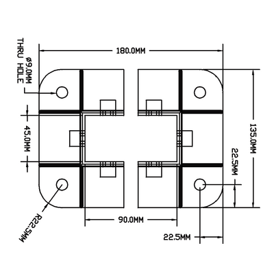 33-45453S-1ESD MODULAR SOLUTIONS MOUNTING FOOT 3 SIDED FOR 45 X 90 WITH STANDARD HARDWARE PARTICALLY ENCLOSED & SHORT
